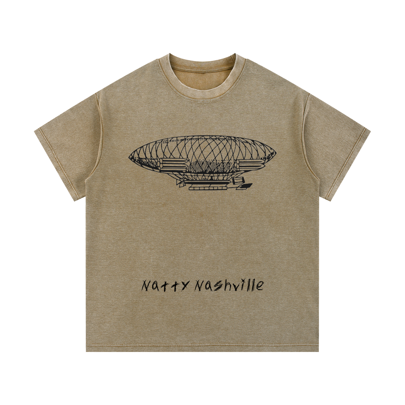 Mineral Wash Waffle Knit T-Shirt