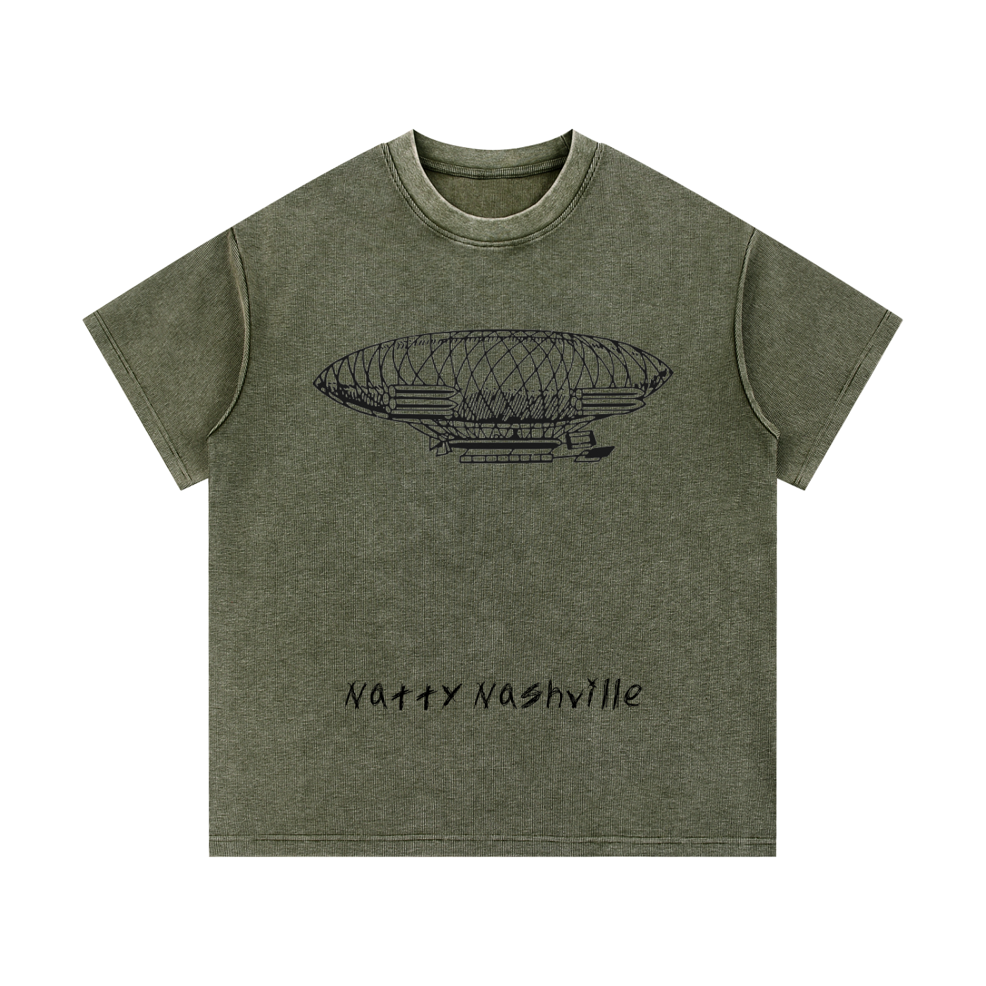 Mineral Wash Waffle Knit T-Shirt