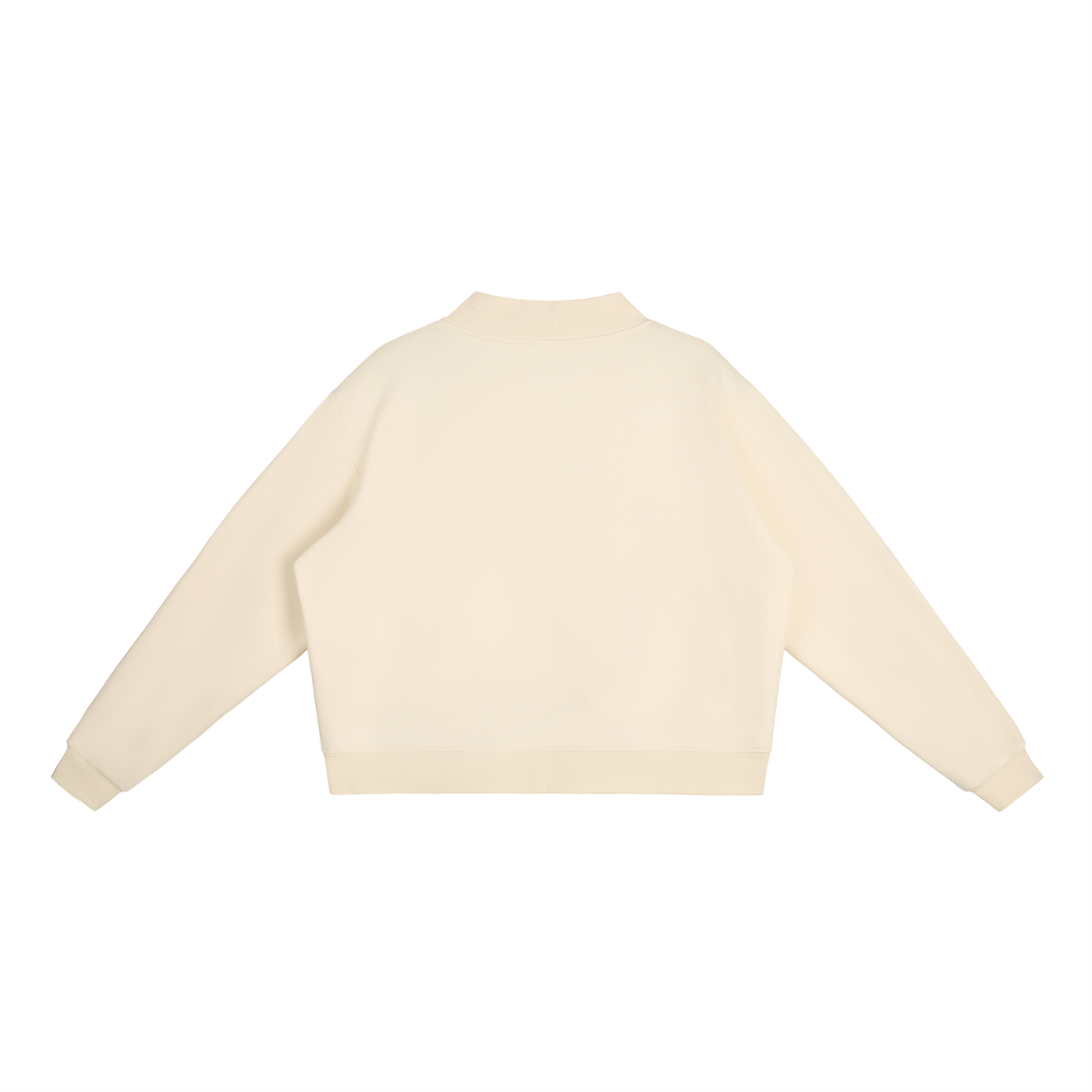 Essential Fleece Mock-Neck Crew Sweatshirt